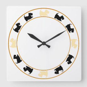 Cuadrado Reloj de las pequeñas escocesas