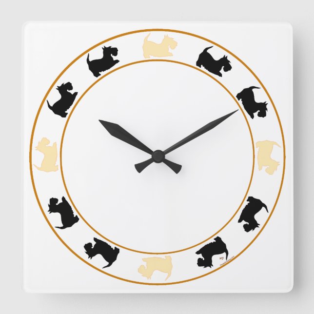 Cuadrado Reloj de las pequeñas escocesas (Anverso)