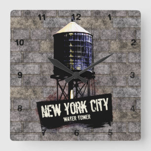Cuadrado Reloj de las torres de agua de New York City