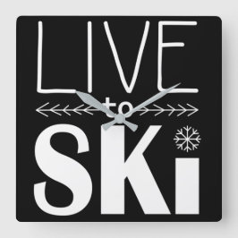 Cuadrado Reloj de Live to Ski