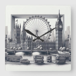Cuadrado reloj de Londres