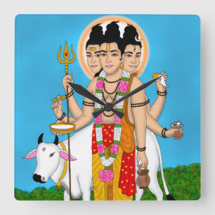 Cuadrado Reloj de Lord Dattatreya