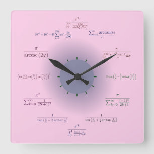 Cuadrado Reloj de Matemáticas