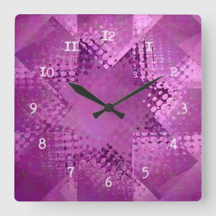 Cuadrado Reloj de media estrella violeta