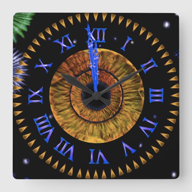 Cuadrado Reloj de medianoche Hazel (Anverso)
