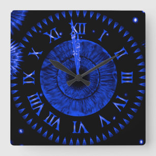 Cuadrado Reloj de Medianoche Zafiro