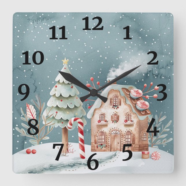 Cuadrado Reloj de navidades (Anverso)
