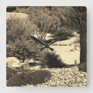 Cuadrado Reloj de pared, Palm Springs, Ca