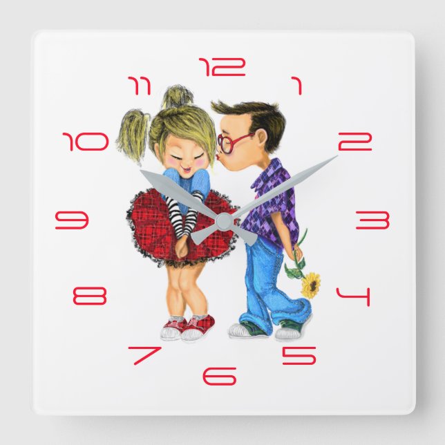 Cuadrado Reloj de Pareja Bonita (Anverso)