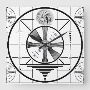 Cuadrado Reloj de patrón de prueba de TV indio