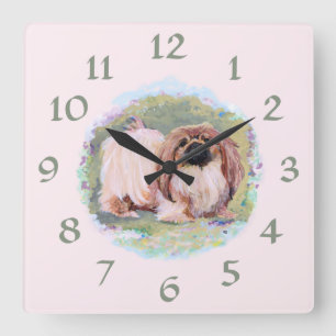 Cuadrado Reloj de Pekingese