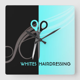 Cuadrado reloj de peluquería