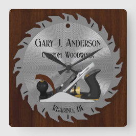 Cuadrado Reloj de planeador de hojas de madera para persona