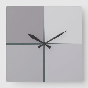 Cuadrado reloj de plata de acero