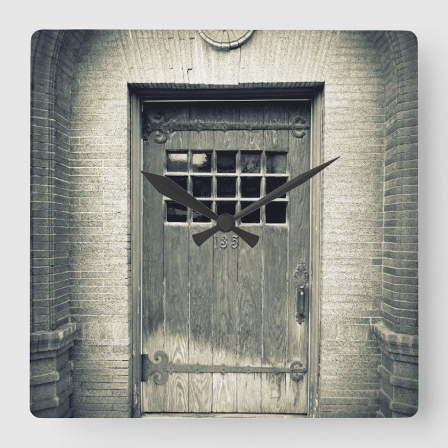 Cuadrado Reloj de puerta cuadrada (Anverso)