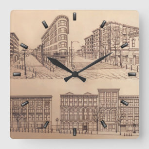 Cuadrado Reloj de reloj de Vancouver Regalos Decoración Rel