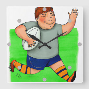 Cuadrado Reloj de rugby para niños