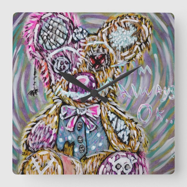 Cuadrado Reloj de sala de juegos (Anverso)