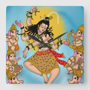 Cuadrado Reloj de Shiva Bailando  