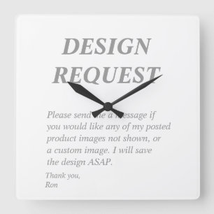 Cuadrado Reloj de solicitud de diseño
