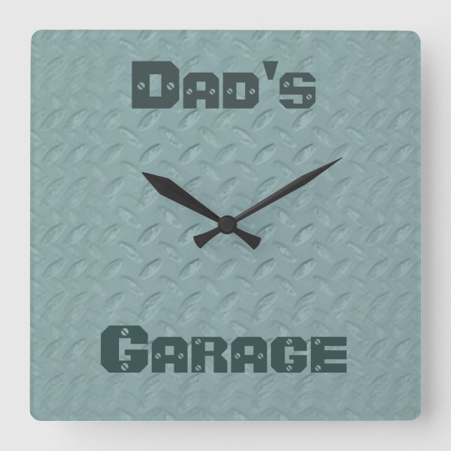 Cuadrado Reloj de taller de color personalizado (Anverso)