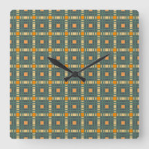 Reloj de tartán de plaid khaki