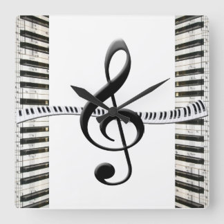 Cuadrado Reloj de Teclado de Piano