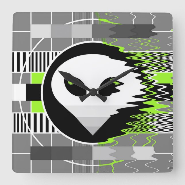 Cuadrado Reloj de televisión alienígena (Anverso)