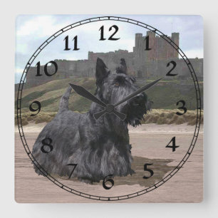 Cuadrado Reloj de Terrier Escocés