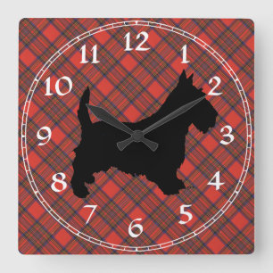 Cuadrado Reloj de Terrier Escocés