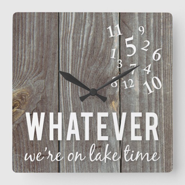 Cuadrado Reloj de tiempo del lago (Anverso)