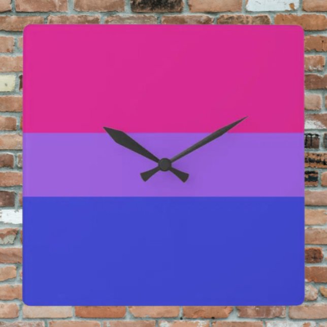 Cuadrado Reloj de Tiempo del Orgullo Bi (Subido por el creador)