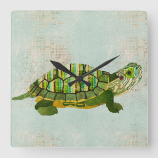 Cuadrado Reloj de tortuga de Jade