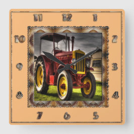 Cuadrado Reloj de tractor antiguo