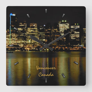 Cuadrado Reloj de Vancouver personalizado para reloj de par