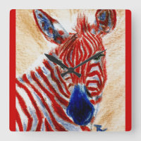 Reloj de zebra patriótico