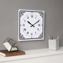 Cuadrado Reloj decorativo elegante para hogar y oficina