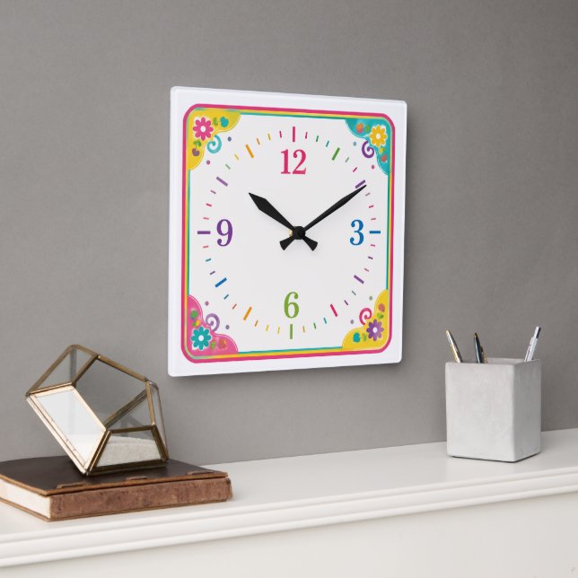 Cuadrado Reloj Decorativo Moderno para Hogar y Oficina (Oficina)