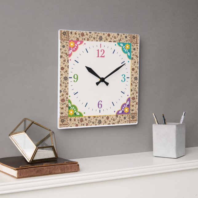 Cuadrado Reloj Decorativo Moderno para Hogar y Oficina (Oficina)