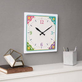 Cuadrado Reloj Decorativo Moderno para Hogar y Oficina