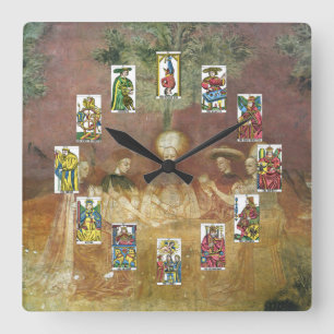 Cuadrado Reloj del adivino de las cartas de tarot