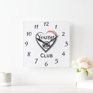 Cuadrado Reloj del Club de Jóvenes de Corazón
