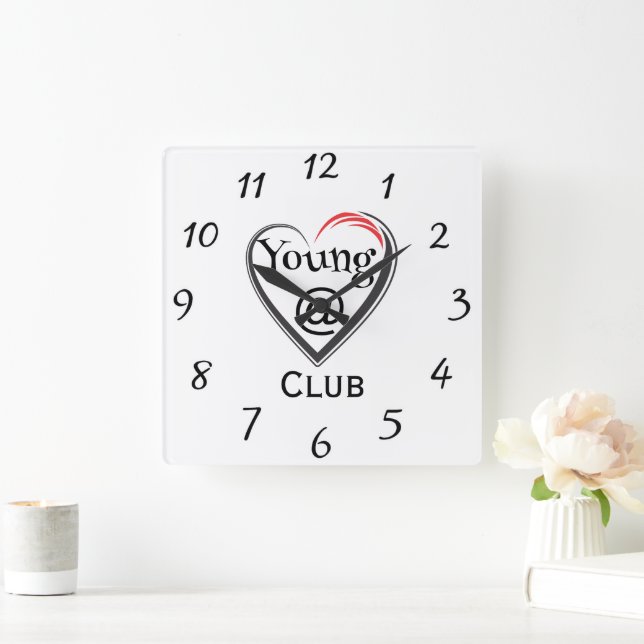 Cuadrado Reloj del Club de Jóvenes de Corazón (Hogar)