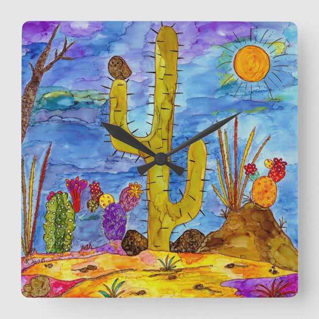 Cuadrado Reloj del desierto (Anverso)