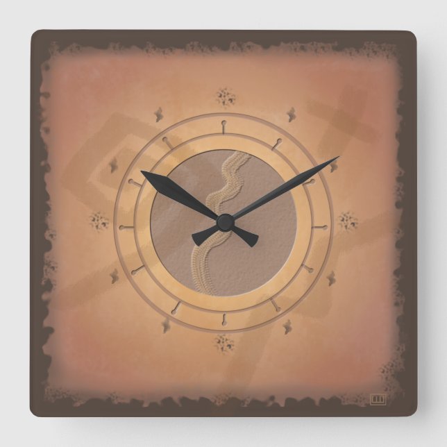 Cuadrado Reloj del desierto del suroeste (Anverso)