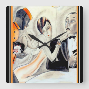 Cuadrado Reloj del diseño del art déco por el Dodo