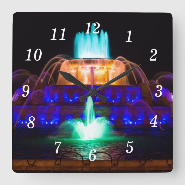 Cuadrado Reloj del Muro de Arcoiris Buckingham (Anverso)