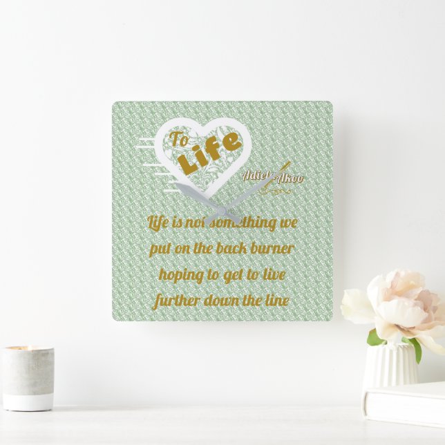 Cuadrado Reloj del muro de la vida salvaje del poeta Adiela (Hogar)