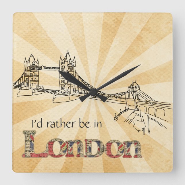 Cuadrado Reloj del muro de Londres (Anverso)