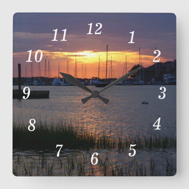 Cuadrado Reloj del Muro del Amanecer del Río Folly (Anverso)